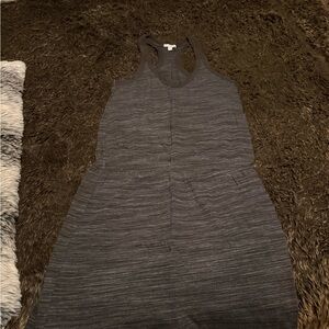 James Perse Heathered Charcoal Sleeveless Backless Dress